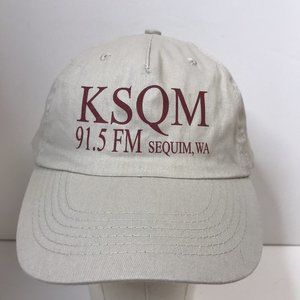 KSQM 91.5 FM Sequim Washington Radio Beige Adjustable Hat